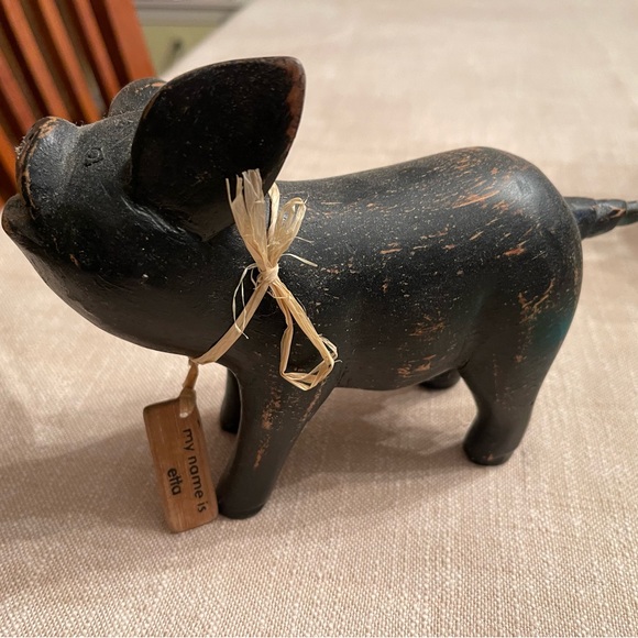 Etta wooden pig, absolutely adorable in excellent condition - Picture 5 of 5